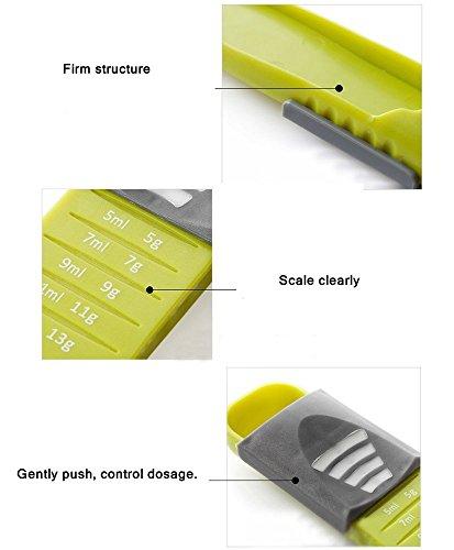 Convenience Home Practical Green Double Adjustable Scale Measuring Spoon