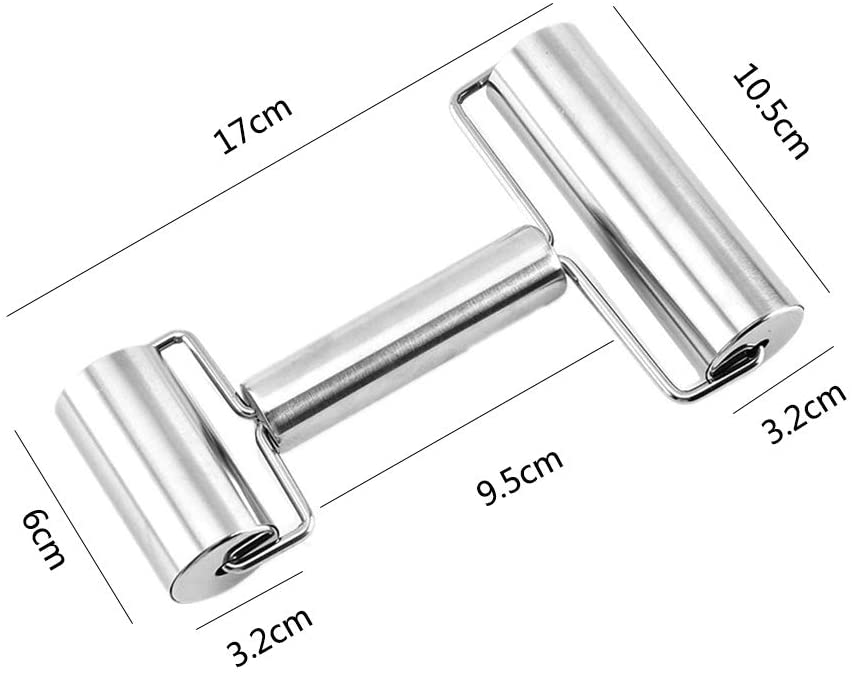 Pastry Pizza Roller Smooth Non Stick Stainless Steel Rolling Pin for Home Baking Cooking