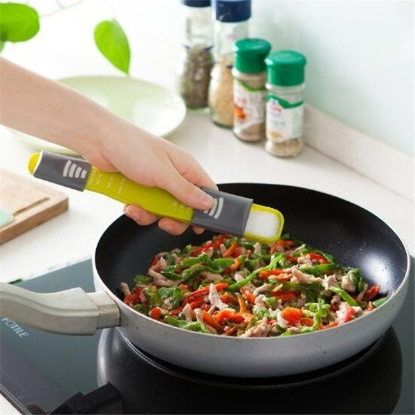 Convenience Home Practical Green Double Adjustable Scale Measuring Spoon