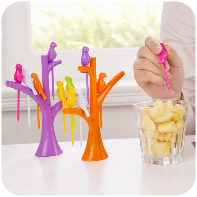 Fruit forks in tree shape