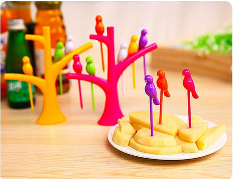 Fruit forks in tree shape